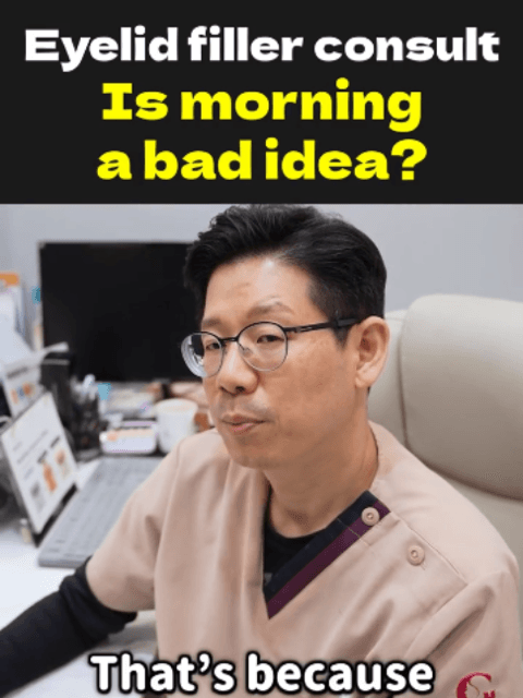 Is morning the best time for upper eyelid fillers? π€ Our doctor explains why the timing of your appointment can make a difference during your consultation. Watch until the end to learn why. β¨